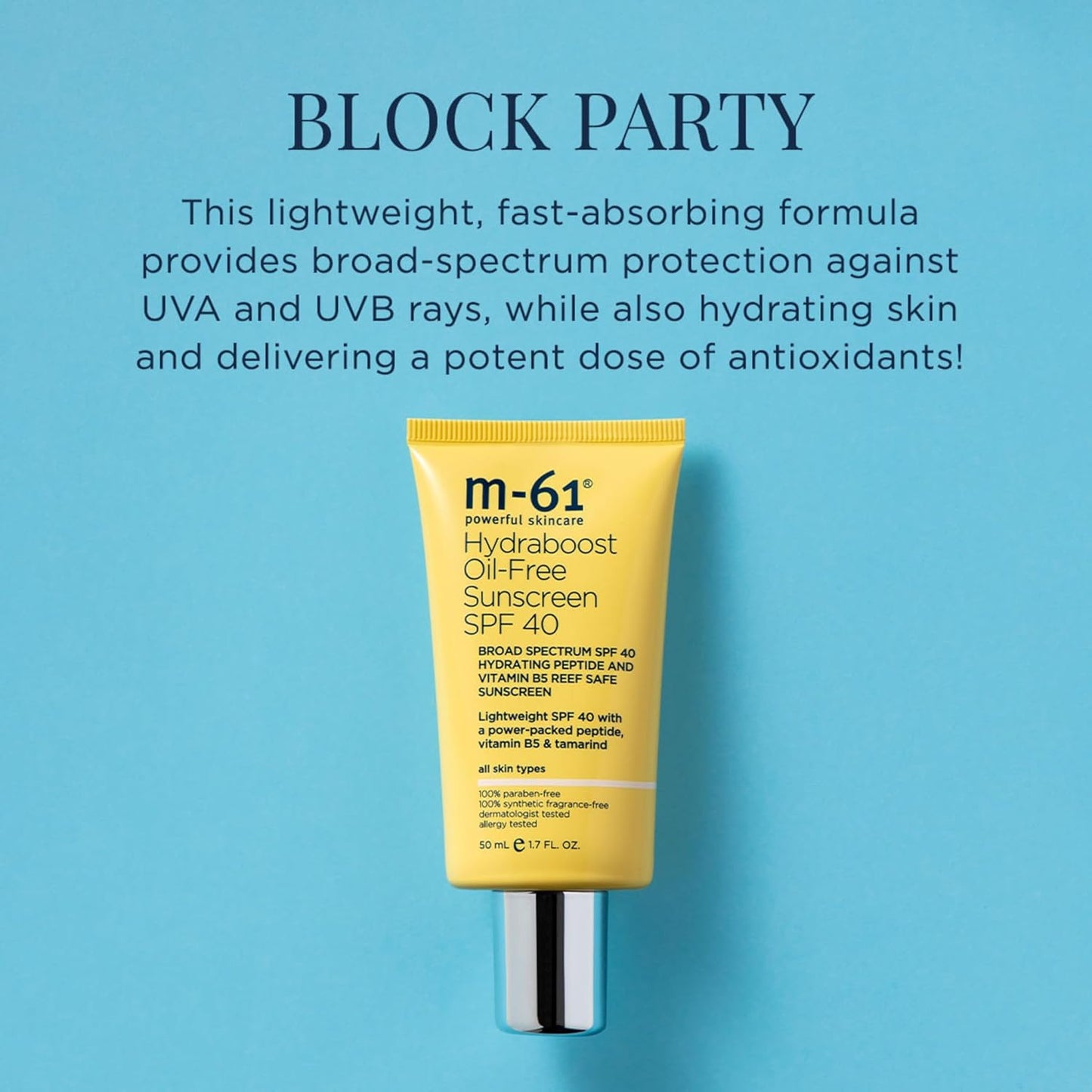 Hydraboost Oil-Free Sunscreen SPF 40 - Lightweight, Peptide-Enriched Formula | 1.7 Fl Oz