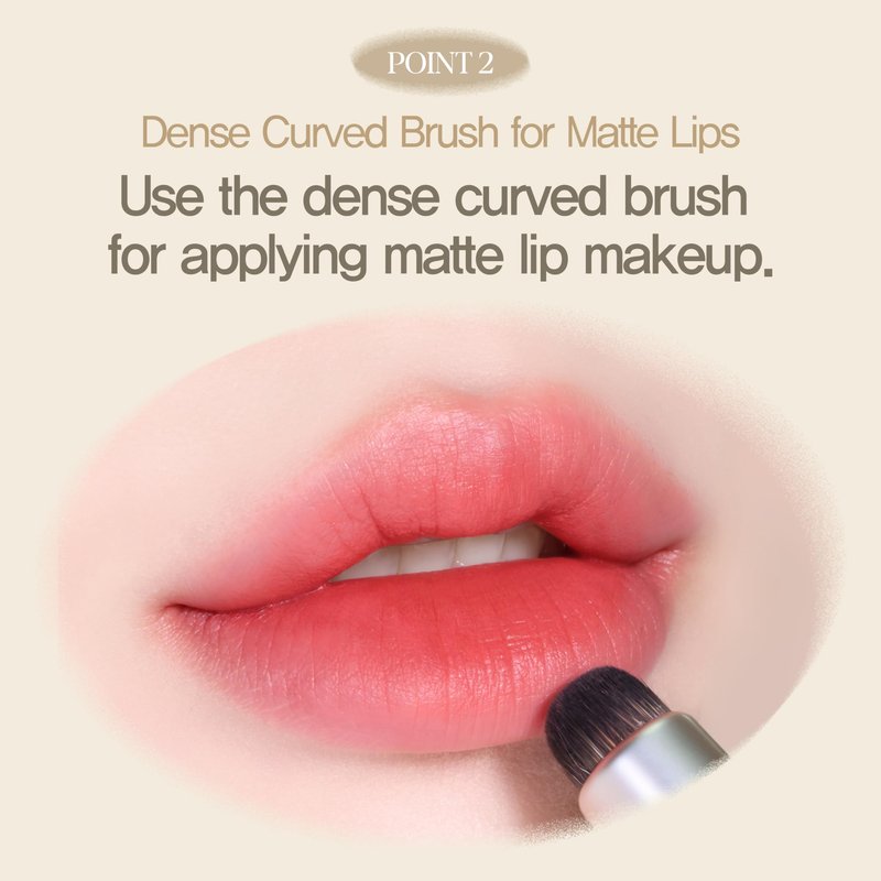 Espoir Dual Smudging Lip Brush | Soft Bristles Brush and Gentle Silicone Tips | Compact and Versatile for Matte and Glossy Lip Products
