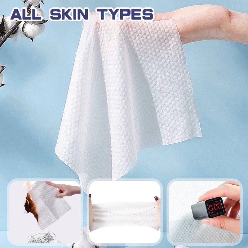 Disposable Face Towel, 400 Count Face Towels, for Washing Soft Cotton Dry Wipes Facial Cloths Towelettes for Washing and Drying, Facial Tissue for Cleansing, Skincare and Makeup Remover