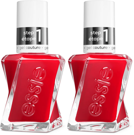 essie Gel Couture Longwear Nail Polish, Scarlet Red, Rock the Runway, 0.46 Ounce (Pack of 2)