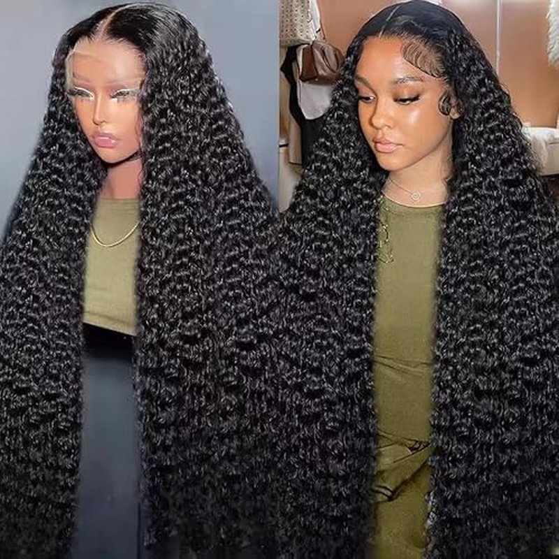 22 Inch 13x4 Deep Wave Lace Front Wigs Human Hair deep wave frontal wig 13x4 HD Lace Front Wigs Human Hair Pre Plucked Virgin for Women Natural Color Glueless Wig