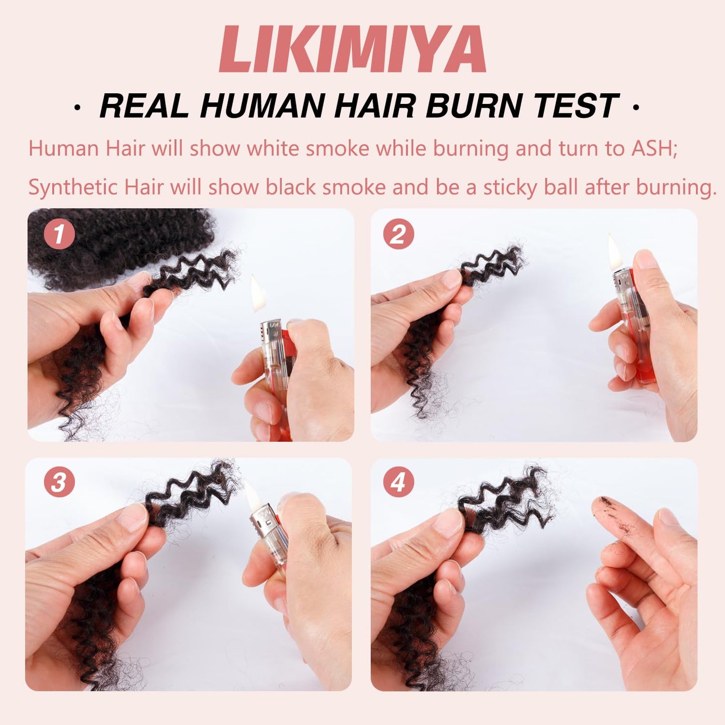 Afro Kinkys Bulk Human Hair for Braids Braiding Mini Twist Locs Dreadlock Extensions Afro Kinky-Curly Human Braiding Hair Bundles For Men Women Kids 16 Inch 2 Bulks 60g #99J Dark Red Easy to Install
