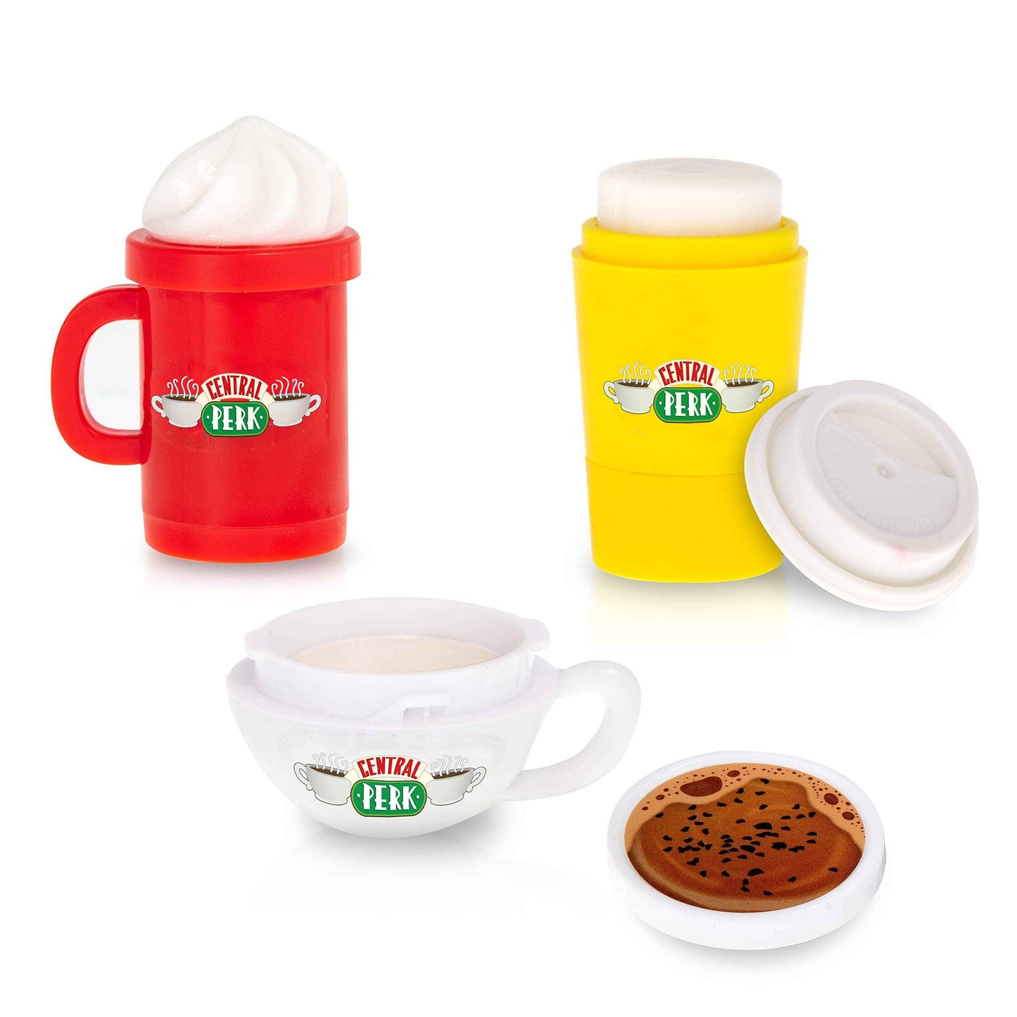 Mad Beauty Friends The Television Series Lip Balm Set (3-Pack) | Central Perks Cafe Theme | Vanilla, Caramel, Chocolate | Cruelty-Free Cosmetics | Skincare Gifts for Women, Adults, and Kids