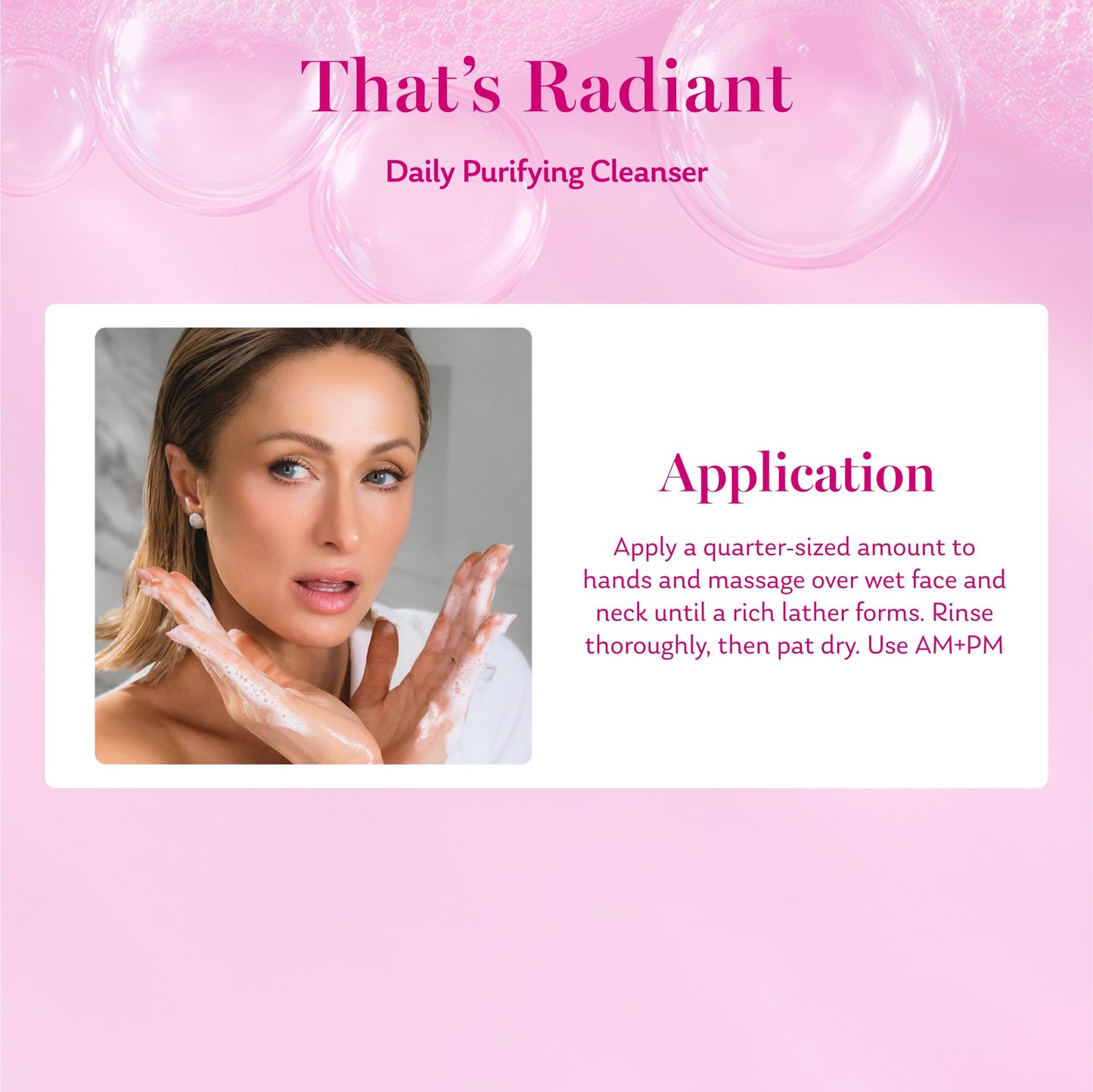 Parivie That's Radiant Daily Purifying Cleanser Gel-to-Cream Face Wash with BHA, Ceramides & Rice Extract, Gently Cleanses, Removes Makeup and Impurities, 5 fl oz