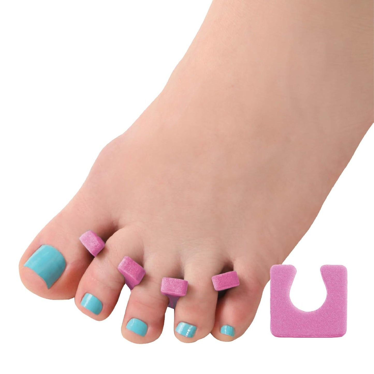 ForPro Sole Toe Separators - Black Luxurious Foam Separators - Individual Toe Separators for Pedicures â€“ 144-Count