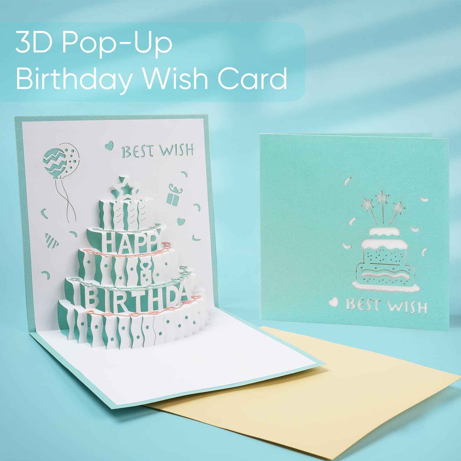 Homemory Gift Women Birthday Bath Sets Body Self Care, Best Spa Basket Christmas Scented Candle & Reed Diffuser Kit Mom Friends Sister With 3D Card (Blue)