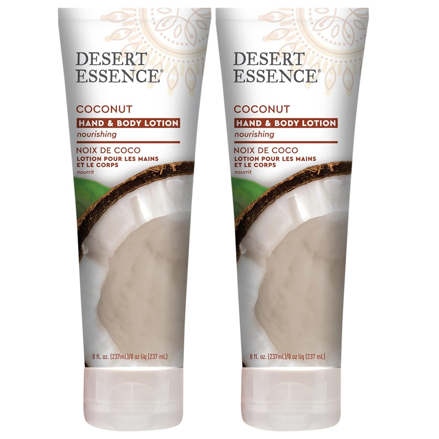 Coconut Hand & Body Lotion - Nourishing Hydration with Shea Butter & Jojoba Oil | 8 Fl Oz - Pack of 2