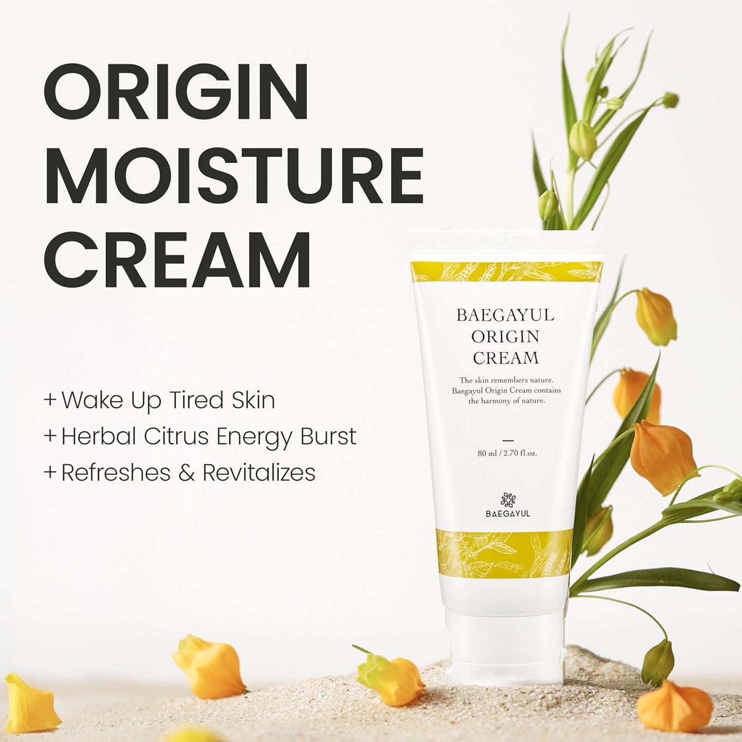 ORIGIN Face Moisturizer Cream - Korean Daily Hydrating Cream with Propolis & Coix Seed Extract | Soothes Dry, Sensitive Skin [2.71 fl oz]