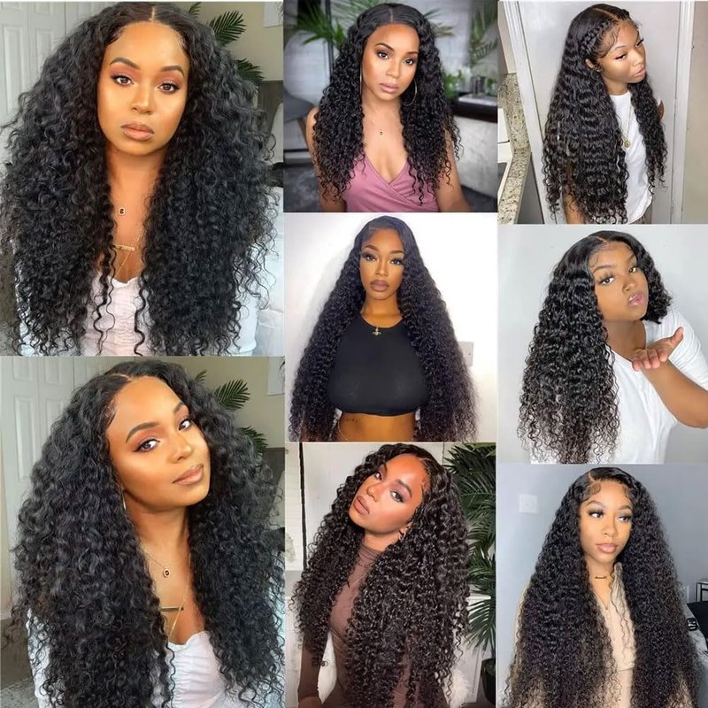 Deep Wave Human Hair Bundles - Natural Black Brazilian Virgin Remy Hair Extensions | 14 Inch, Tangle-Free, Daily Wear