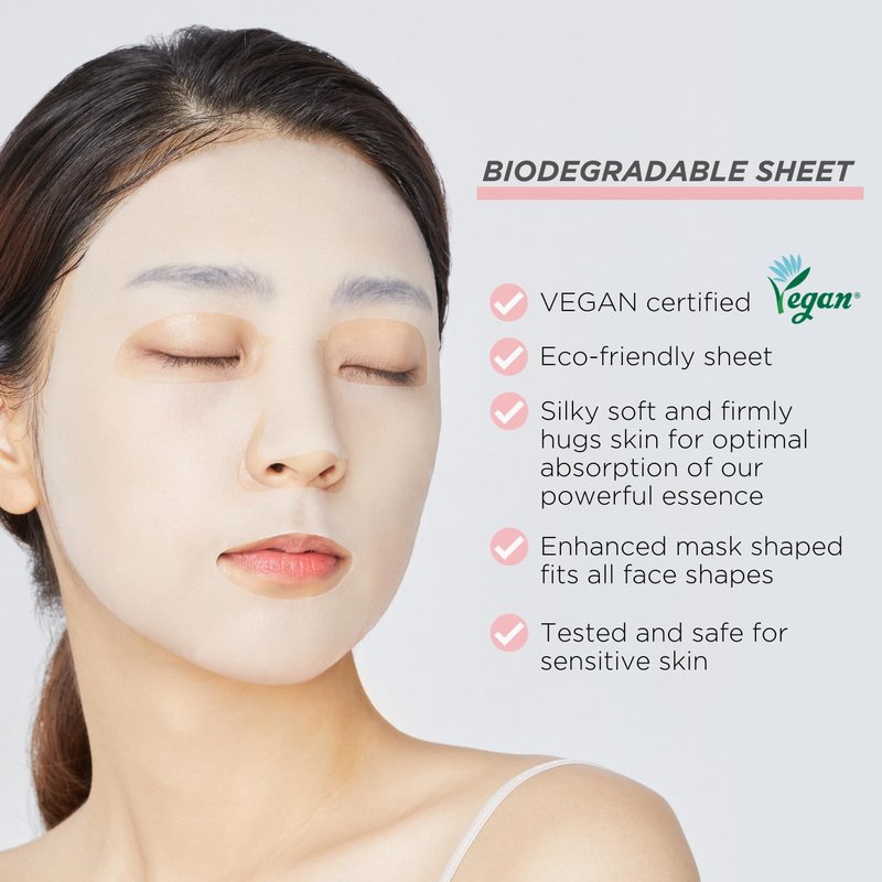 Korean Sheet Mask - Collagen Essential Face Mask for Lifting & Firming | 20 Count Value Set