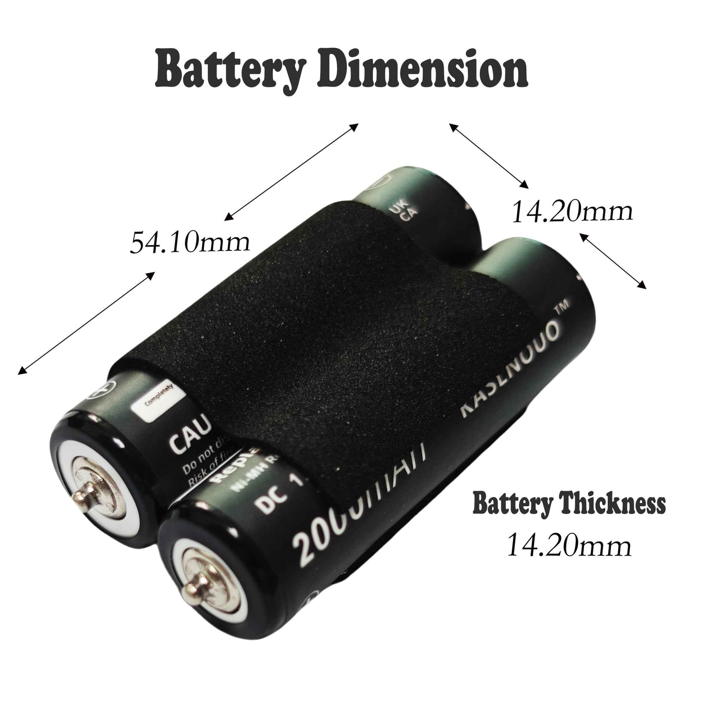TAWUZUOR Replacement Battery Compatible with ER-148 ES-2059 ERFGP72 ER-1510, Braun Smart Control3 4775 Flex XP 5610 Electric Shaver 1.2V/2000mAh