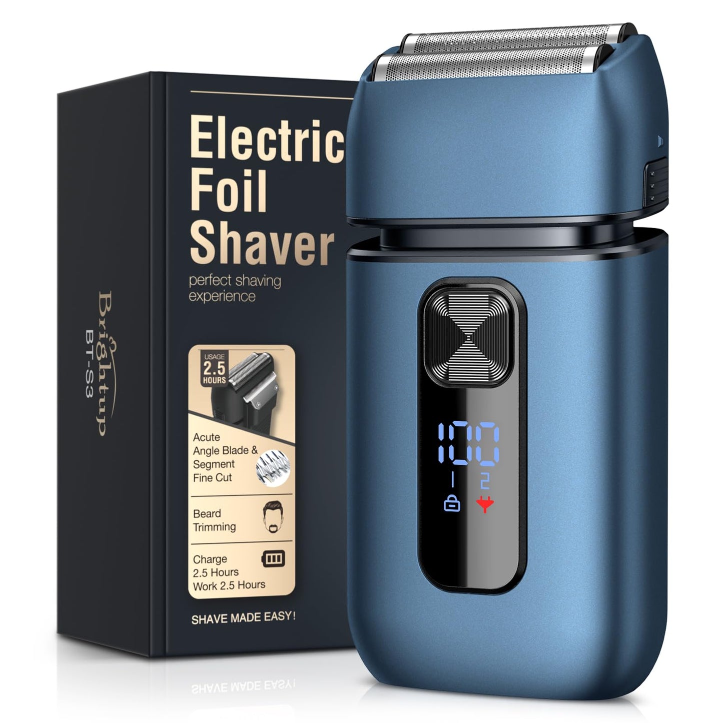 Brightup Foil Shaver for Men, Electric Razor with Smooth Close Shaving