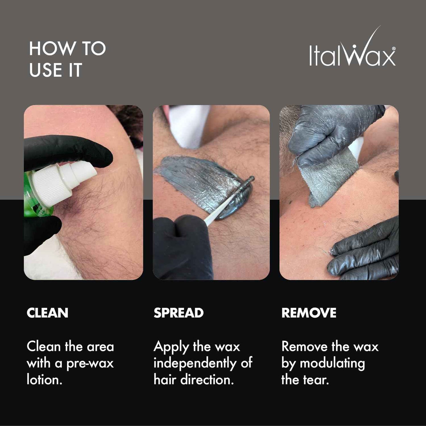 Italwax Pour Homme - 500g / 1.1lb - Hard wax beads for hair removal - Special for man - Natural formulation - Easily removes coarse hairs - Ideal for barber shops