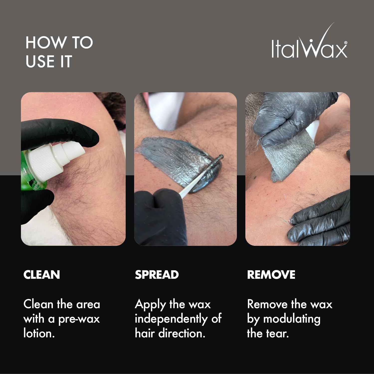 Italwax Pour Homme - 500g / 1.1lb - Hard wax beads for hair removal - Special for man - Natural formulation - Easily removes coarse hairs - Ideal for barber shops