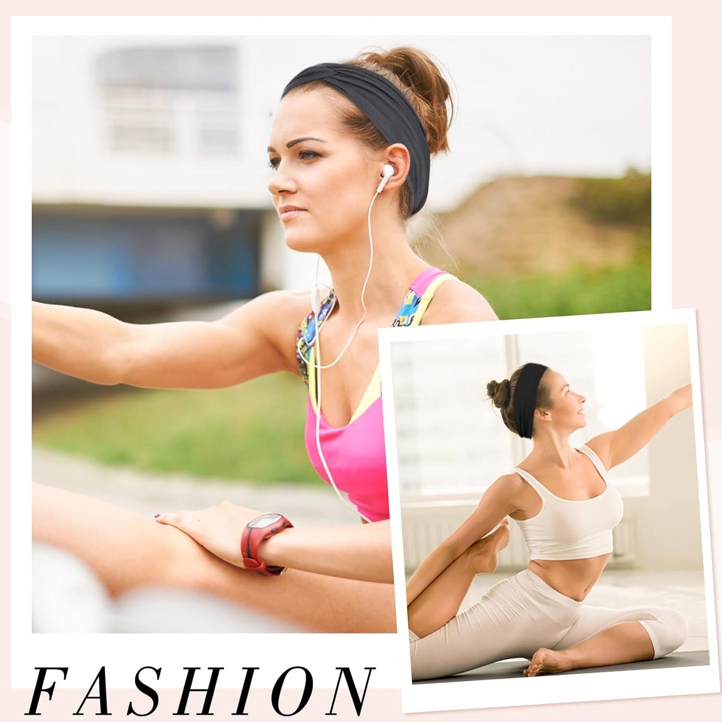 Boho Headbands for Women, 6 Pack Wide Headband Non Slip for Women's Hair Multi Styles Hair Bands for Summer
