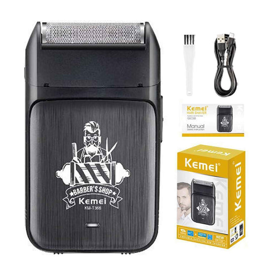 KEMEI KM-T366 Electric Foil Shaver for Men, Cordless Beard Trimmer with Pop-up Trimmer, Rechargeable Mens Razors for Shaving & Bald Head