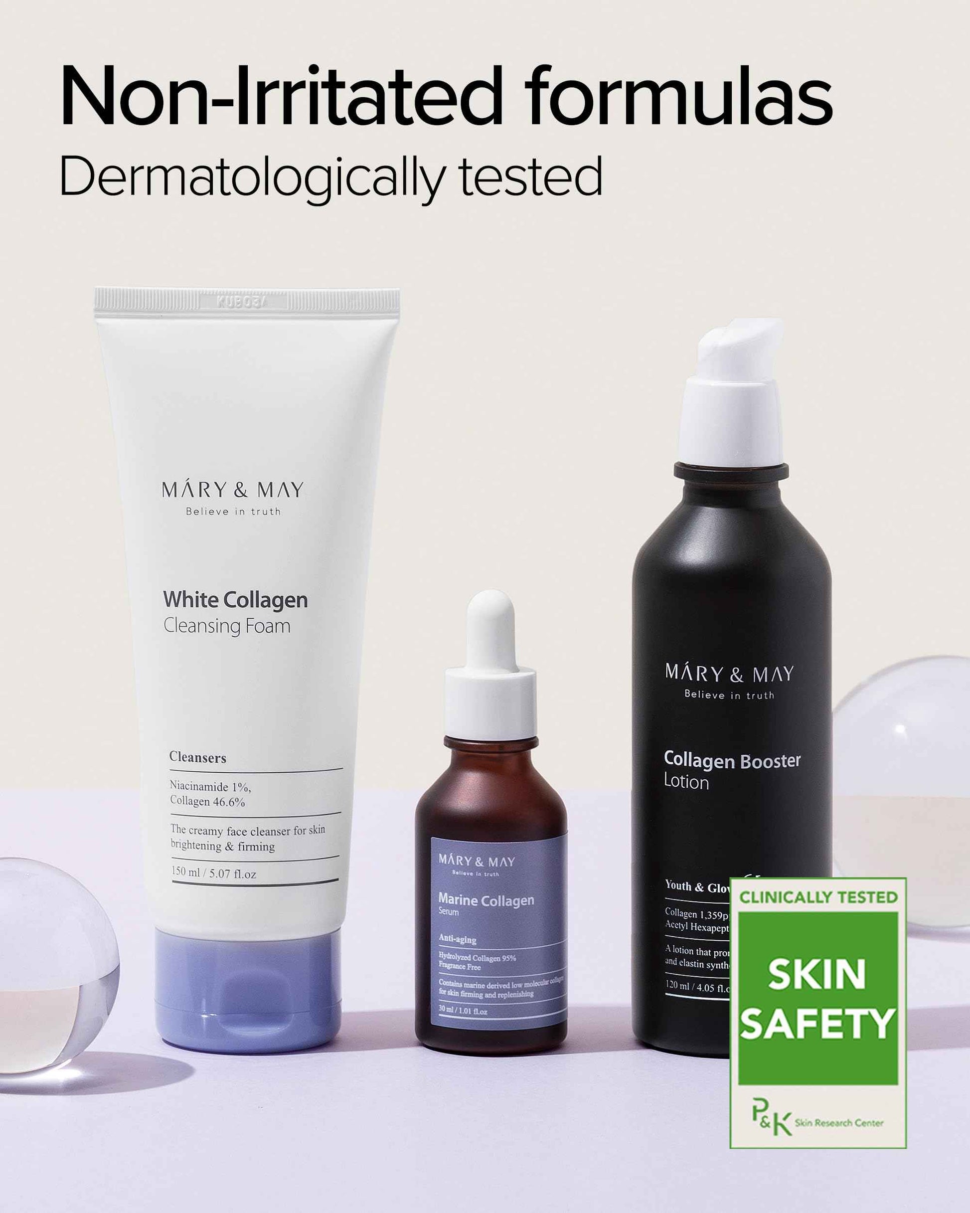 Mary&May Collagen Booster Lotion - Anti Aging, Firming and Elasticity Care with Peptides - Korean Skincare, EWG Green Grade, Hypoallergenic, 4.05 fl.oz.