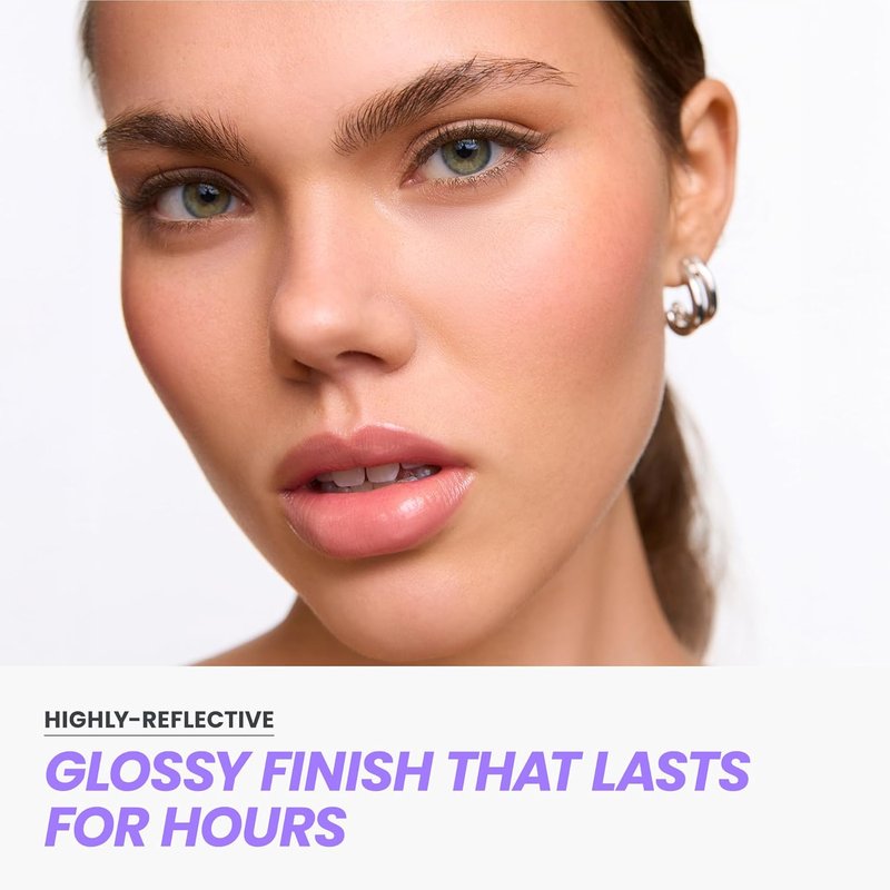 Wonderskin Lip Gloss - Hydrating Clear Glitter Lip Gloss | High Shine Finish for Luscious Lips