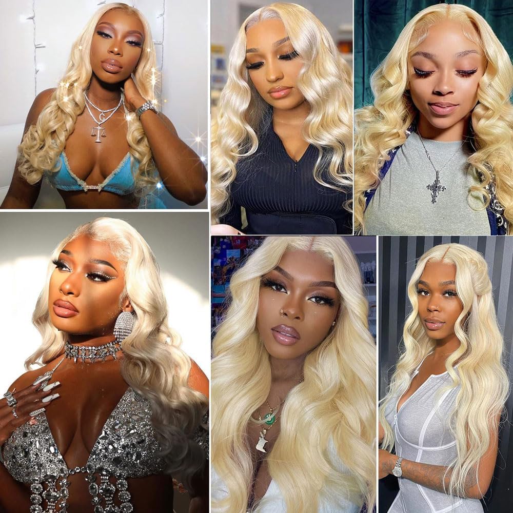 5x5 613 Closure Hd Lace Transparent Invisible Skinlike Lace Blonde Closure 12a Grade Body Wave Human Hair Pre Plucked With Baby Hair Free Part 14 Inch