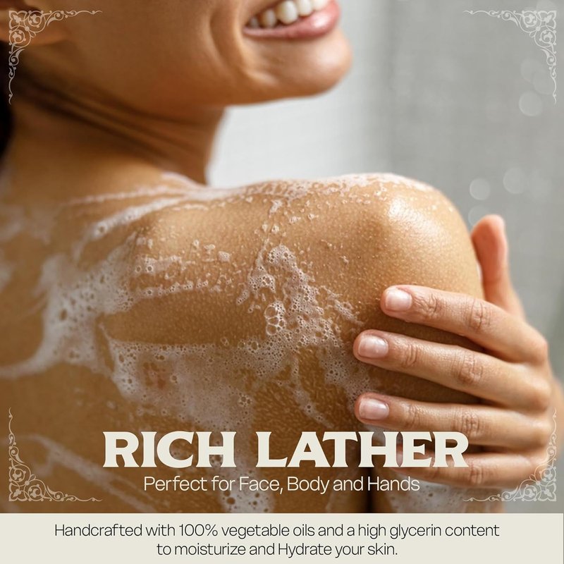 Glycerin Soap - Vegan Transparent Bar for Gentle Daily Cleanse | Cruelty-Free, Fragrance-Free, 1 Pack
