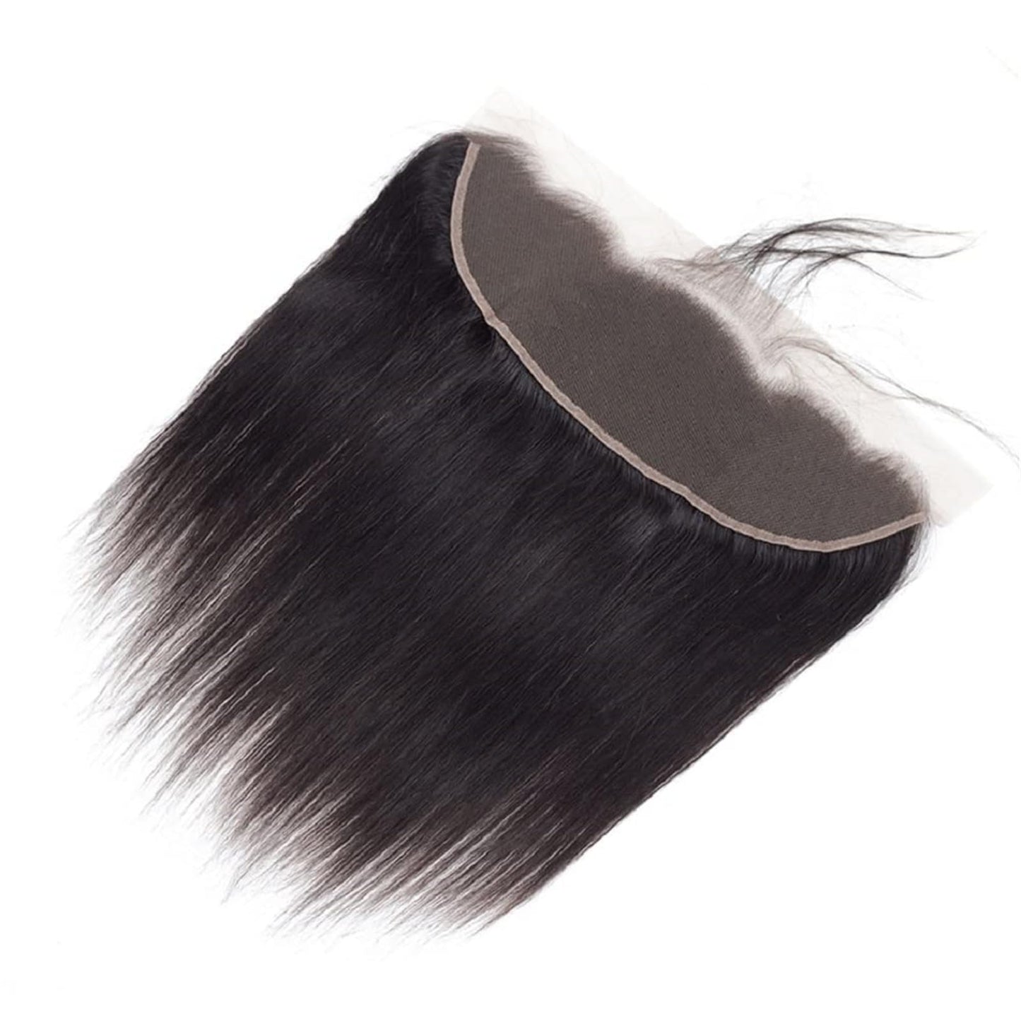 13x4 Lace Frontal Closure Straight Ear to Ear HD Lace Frontal Pre Plucked 14 Inch Brazilian Virgin Human Hair Frontals Free Part 150% Density Hair Extensions Natural Black