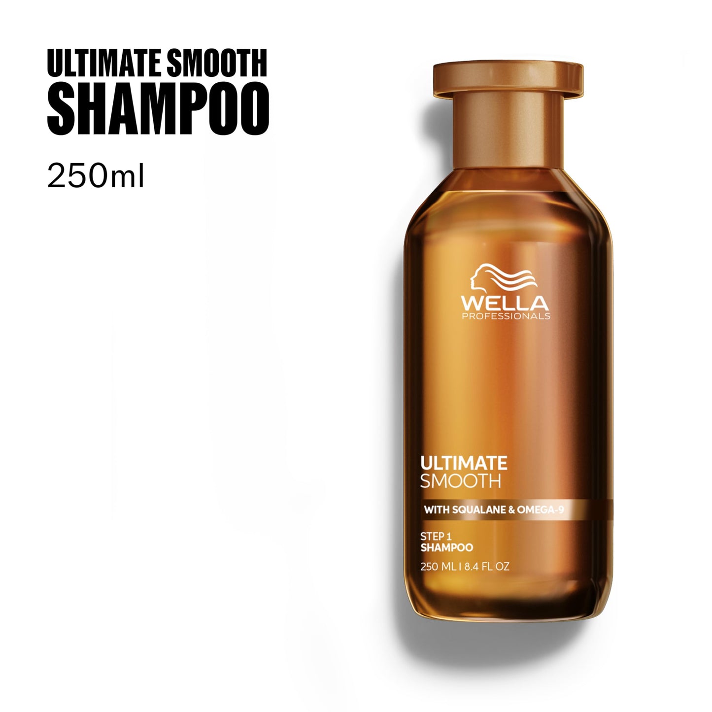 Wella Professionals ULTIMATE SMOOTH Shampoo for Dry, Dull & Frizzy Hair | With Squalane & Omega 9 | 8.4 Fl Oz