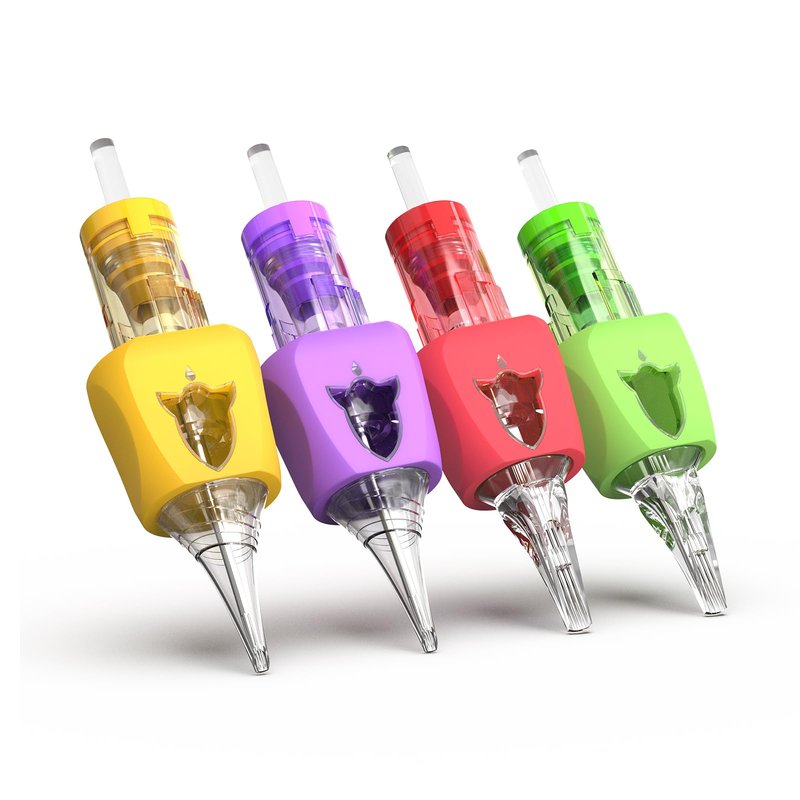 Wormhole Tattoo Needles 50pcs Assorted Disposable Finger Ledge Tattoo Cartridge Needle Cartridges 5RL 7RL 9RL 5RS 7RS 9RS 15M1 21M1 15RM 21RM Round Liner Shader Magnum Round Magnum for Tattoo Supplies