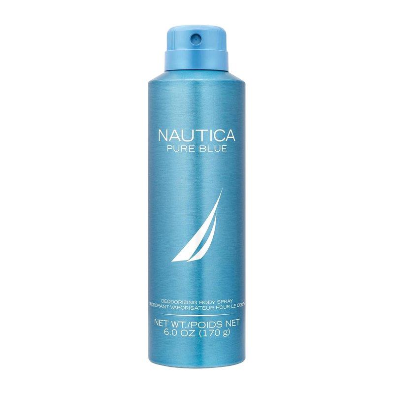 Nautica Pure Blue Body Spray - Men's Fragrance with Eucalyptus, Leather & Vanilla | 6 fl oz