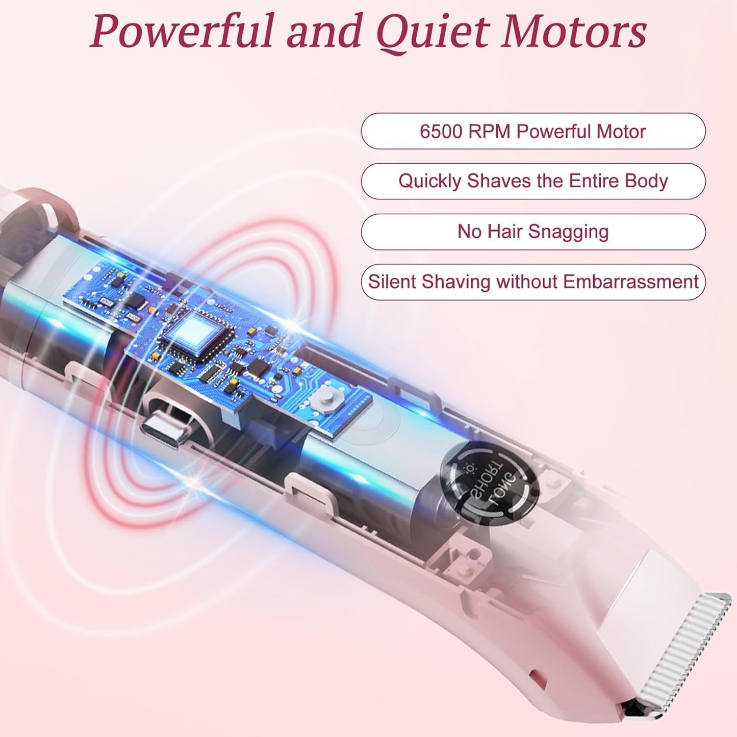 Bikini Trimmer for Women,4 in1 Electric Razor & Shaver with Dual Ceramic Blades,Dermave Bikini Shaver,Body & Intimate Areas, 90min Cordless Runtime, Waterproof Travel Grooming Kit