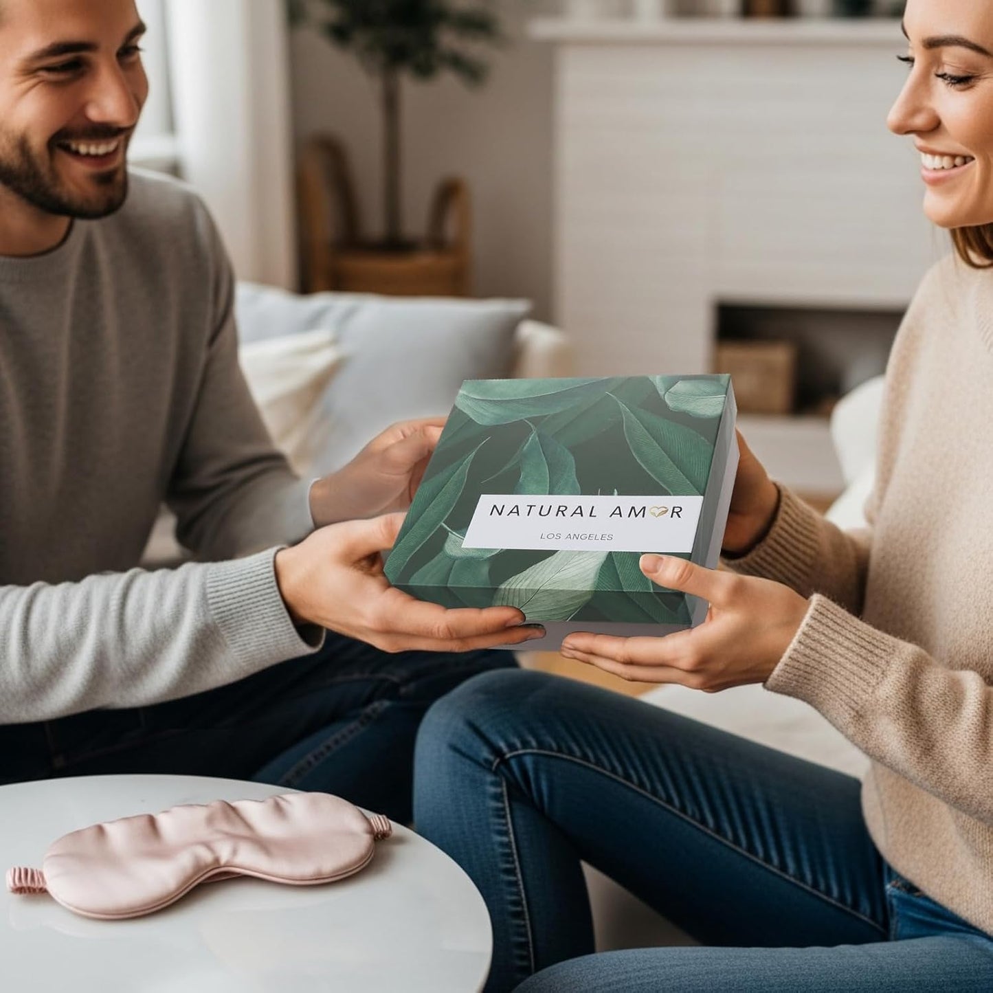Natural Amor Spa Gift Set | 6-Piece Self-Care Box with Handmade Soap, Bath Bomb, Candle & Skincare Essentials