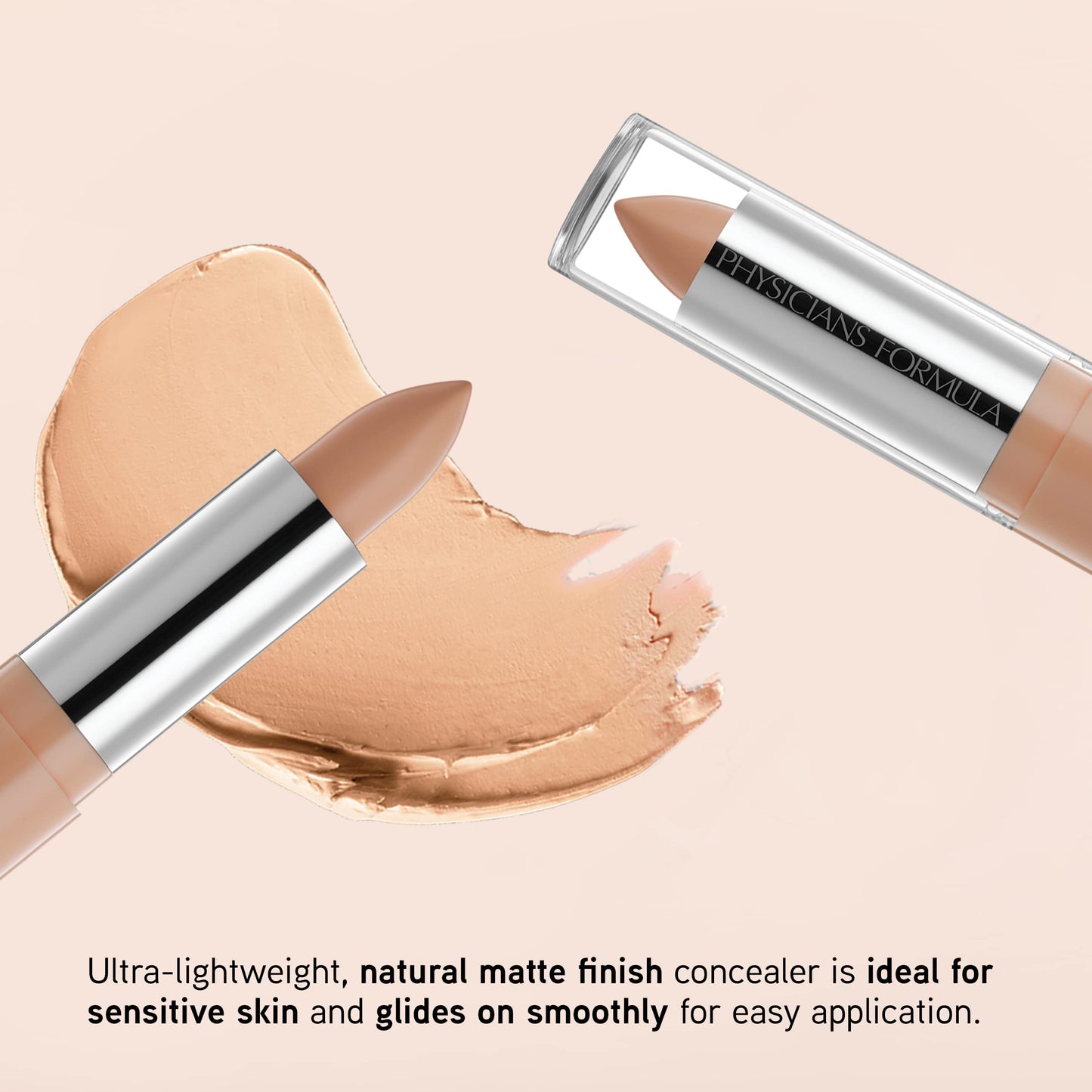 Physicians Formula Gentle Full Coverage Concealer, Light Cover Concealer Stick, Eyes, Face, Dermatologist Tested (Packaging May Vary)