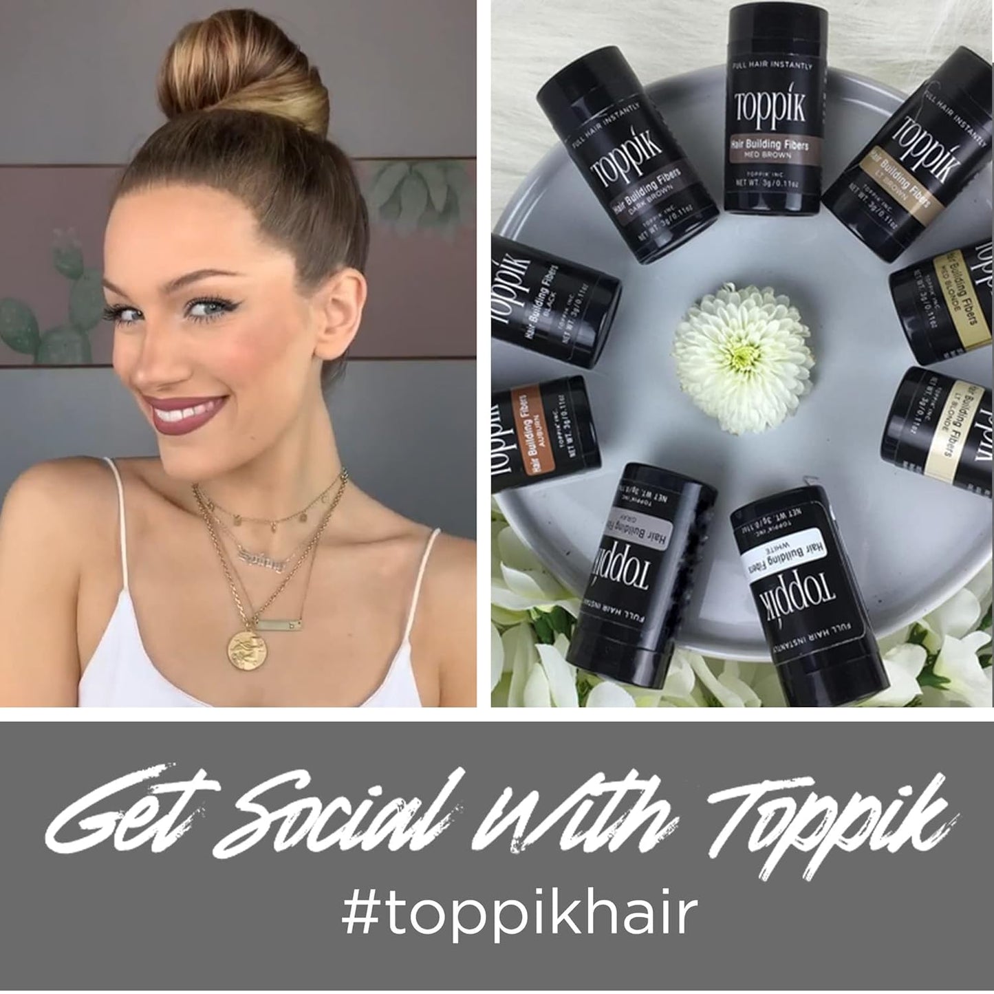 Toppik Hair Building Fibers - Instantly Thicker & Fuller Hair for Fine or Thinning Hair | 9 Shades Available, 4 Sizes