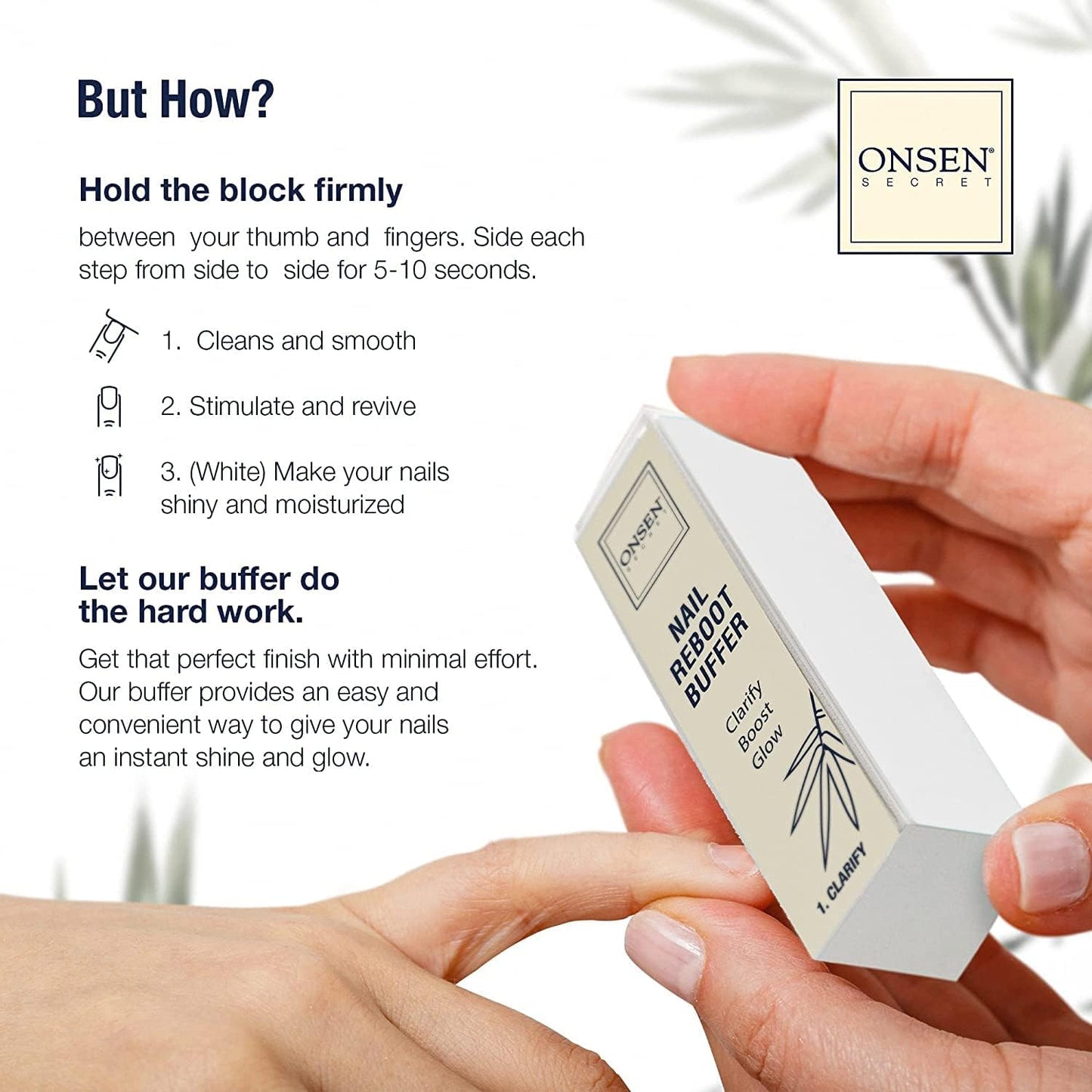 Professional Nail Buffer Block - 4-Way Buffing for Natural Shine & Healthy Nails | Includes 2 Extra Shine Pads - 3 Pack