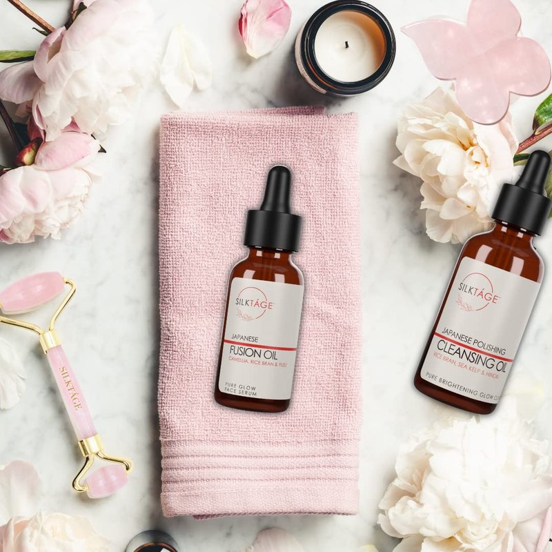 Japanese Fusion Oil - Pure Glow Face Serum for Dry Skin & Fine Lines | Camellia & Yuzi, 1 Fl Oz