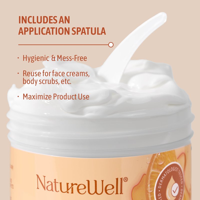 NATURE WELL Vitamin C Brightening Moisturizer Cream, Face & Body Lotion with Coconut Oil, Helps Improve Uneven Skin Tone & Dark Spots, Anti-Aging Lotion for Smooth Radiant Skin, 2 Pack (10 Oz Each)