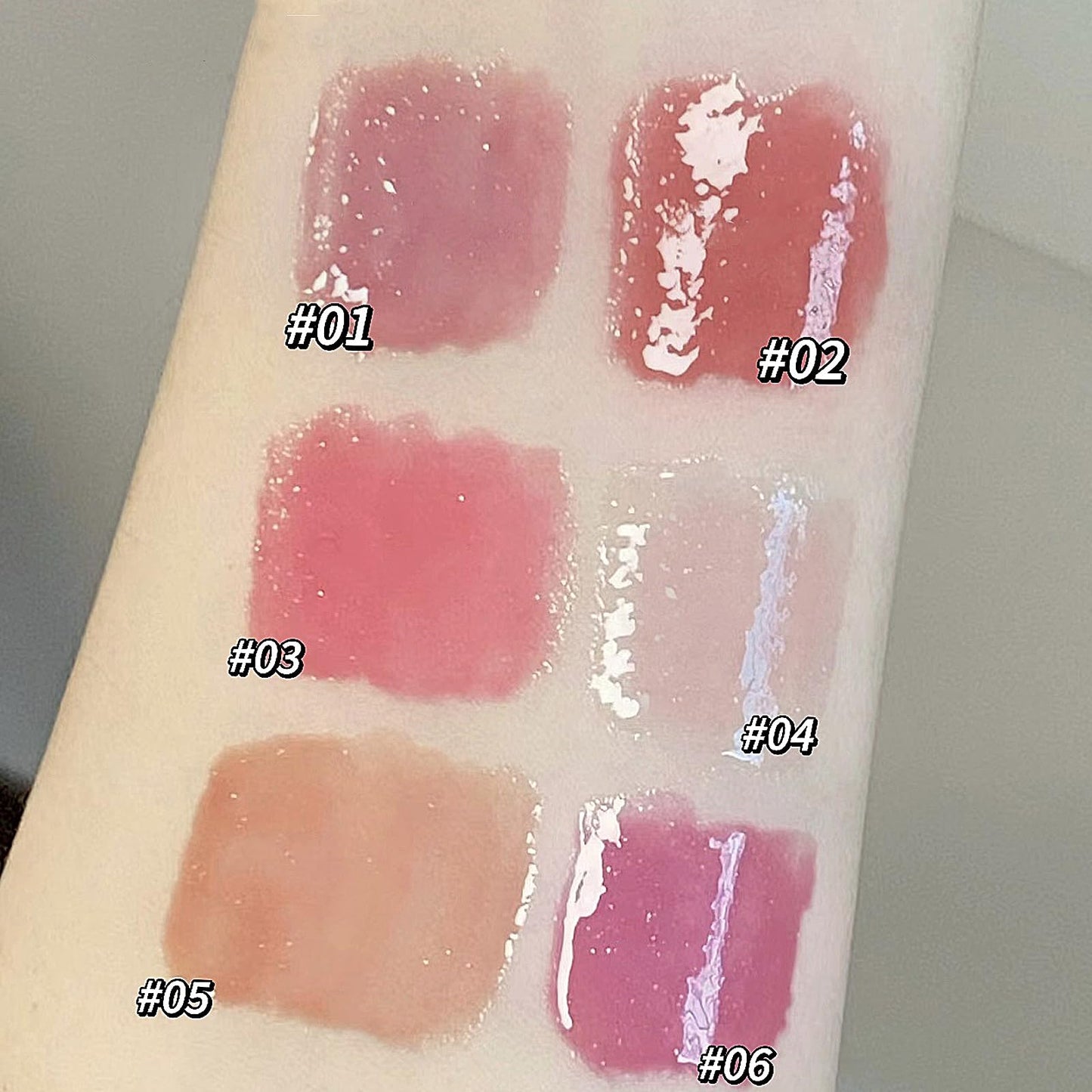 LuckNest 3 Colors Jelly Lipstick Gift Set, Tinted Heart Shape Lip Stain Lip Gloss, Mirror Hydrating Jelly Love Lipstick, Moisturizing Tinted Lip Balm, Vivid Color Glossy Lip Makeup for Girls (A)