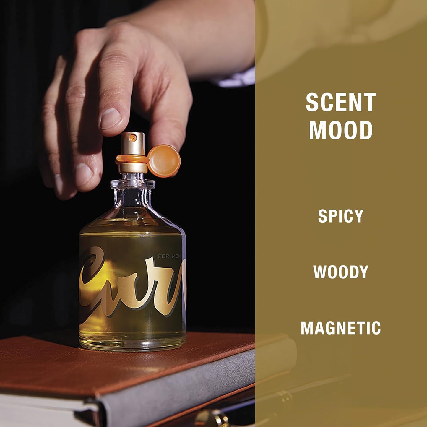 Curve Men's Cologne - Spicy Wood Magnetic Fragrance Spray for Day or Night | 6.8 Fl Oz