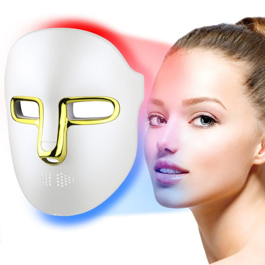 HSA FSA Red Light Therapy for Face Mask – LED Face Mask Light Therapy with Red Blue LED and Infrared Light, Anti-Aging, Blemish Repair Treatment