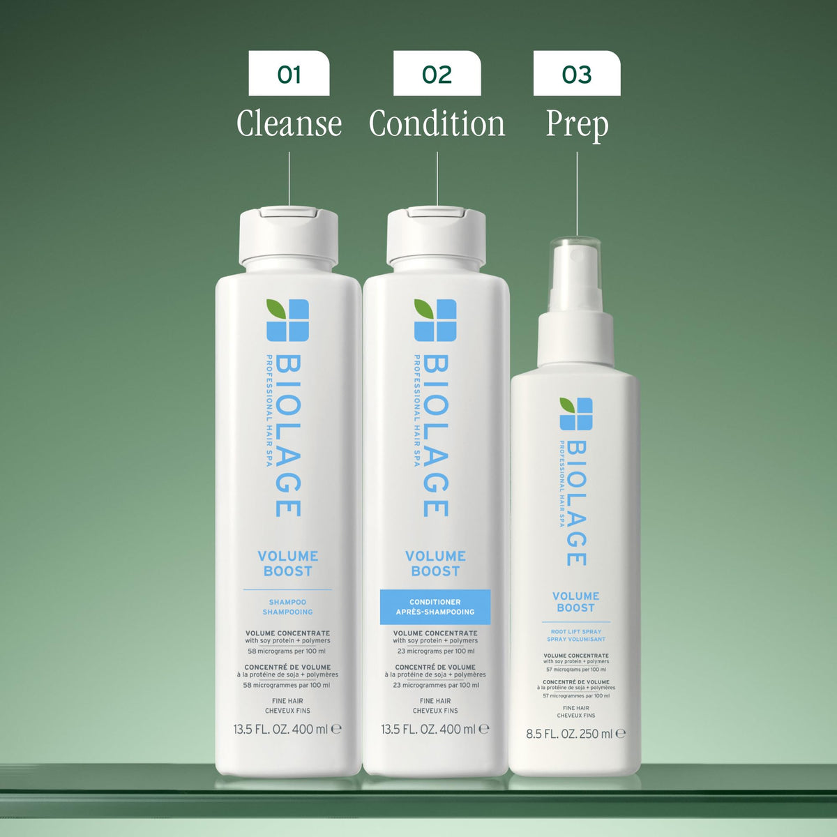 Biolage Volume Boost Shampoo - Long-Lasting Volume, Gently Cleanses, Adds Lightweight Shine To Fine Hair, Soy Protein & Polymers, Vegan, Paraben-Free, 33.8 Fl Oz