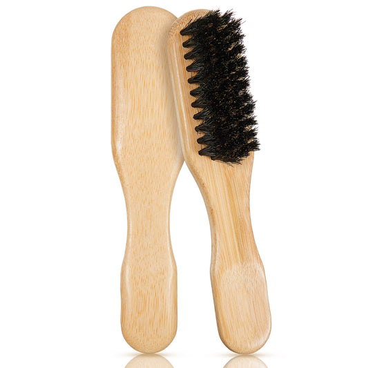 Weysat 24 Pack Boar Bristle Hair Brushes - Natural Wooden Handle Brushes for Thick Hair, Beard, Frizz Control, Pet Grooming, Smoothing Flyaways - Dual Use for Women, Men, Cat & Dog