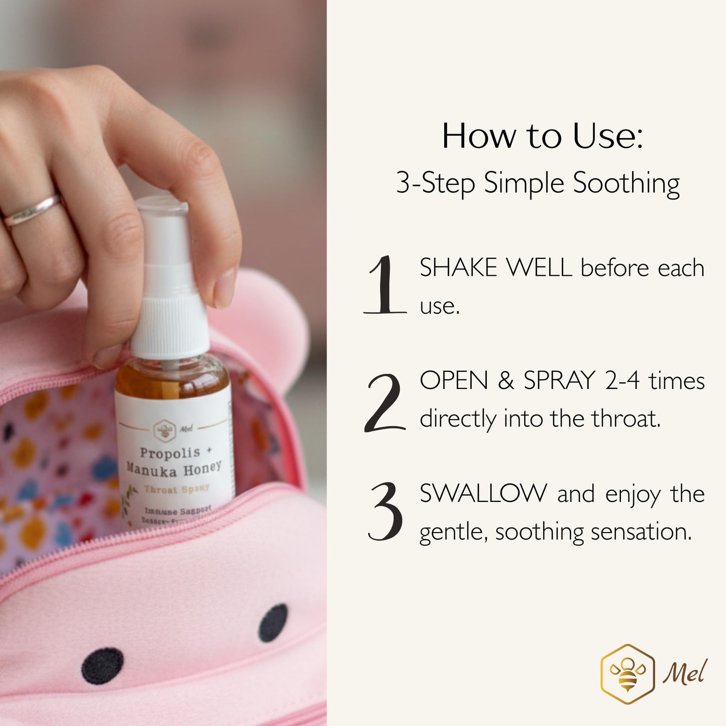 DELUXE SCOOTERS Propolis Throat Spray with Manuka Honey & Bee Propolis By Mel Honey, Soothing Throat Comfort, Immune Support, Gluten-Free, Alcohol-Free, Non-GMO, Keto, 1.01 fl oz