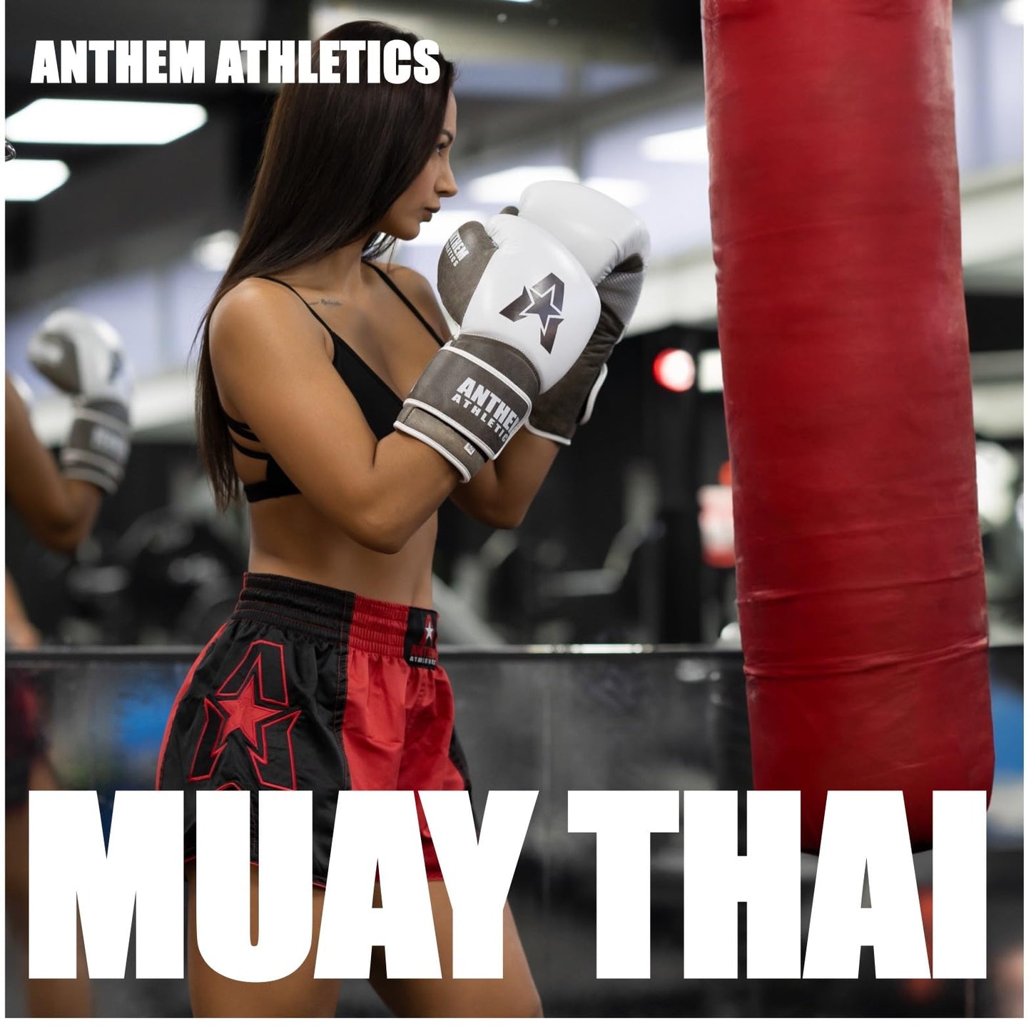 Anthem Athletics Resolute Muay Thai Shorts - Kickboxing Short Boxing Trunks for Men & Women - Black - Small