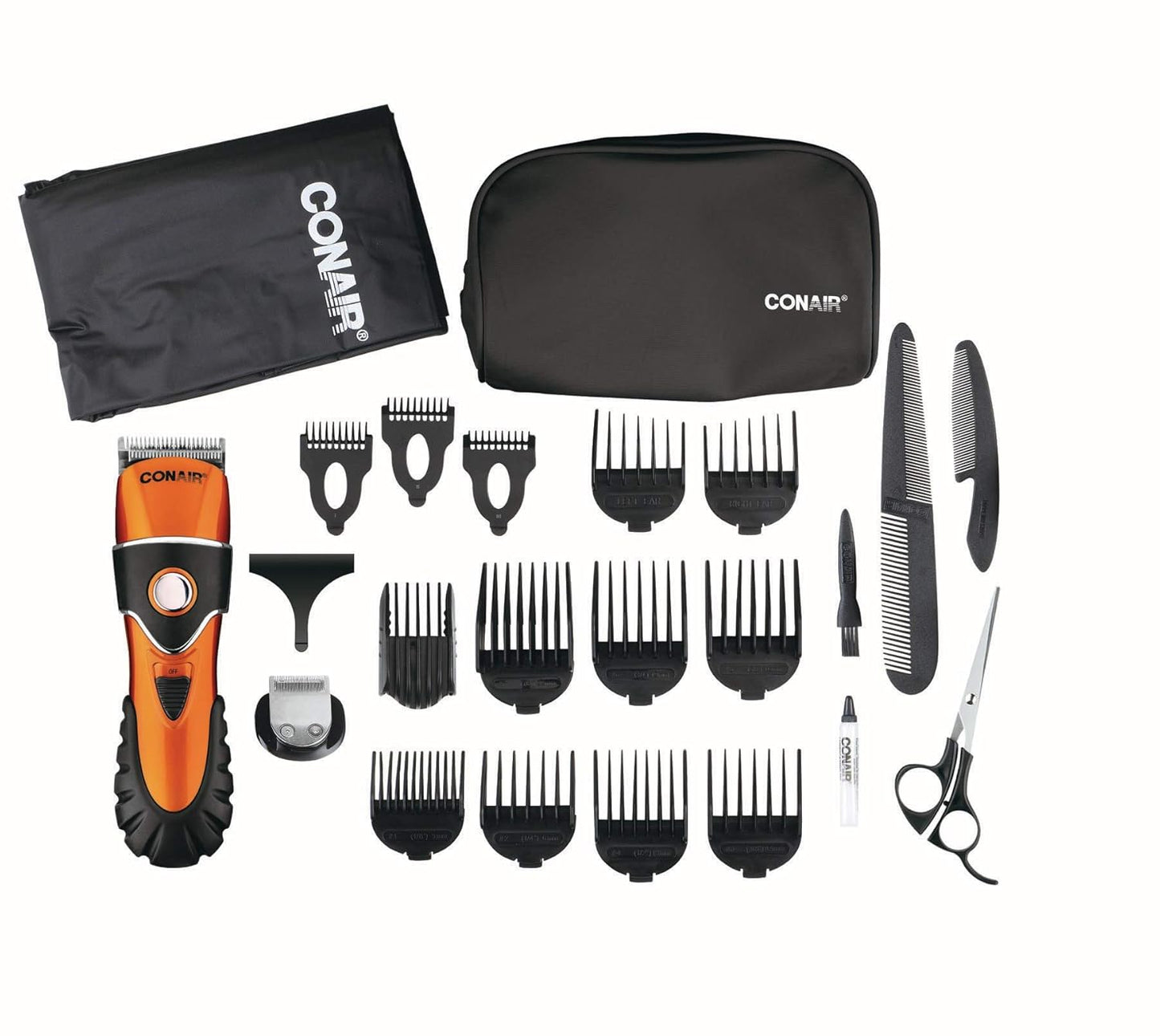 ConairMAN Hair Clippers for Men - 24-Piece Set with Mustache & Beard Trimmer