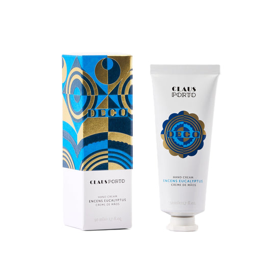 Claus Porto - Deco Encens Eucalyptus Hand Cream | Silky, Fast-Absorbing, Nourishing | Softens Cuticles | Restorative, Aromatic, Fresh (50ml | 1.7 oz) New Packaging
