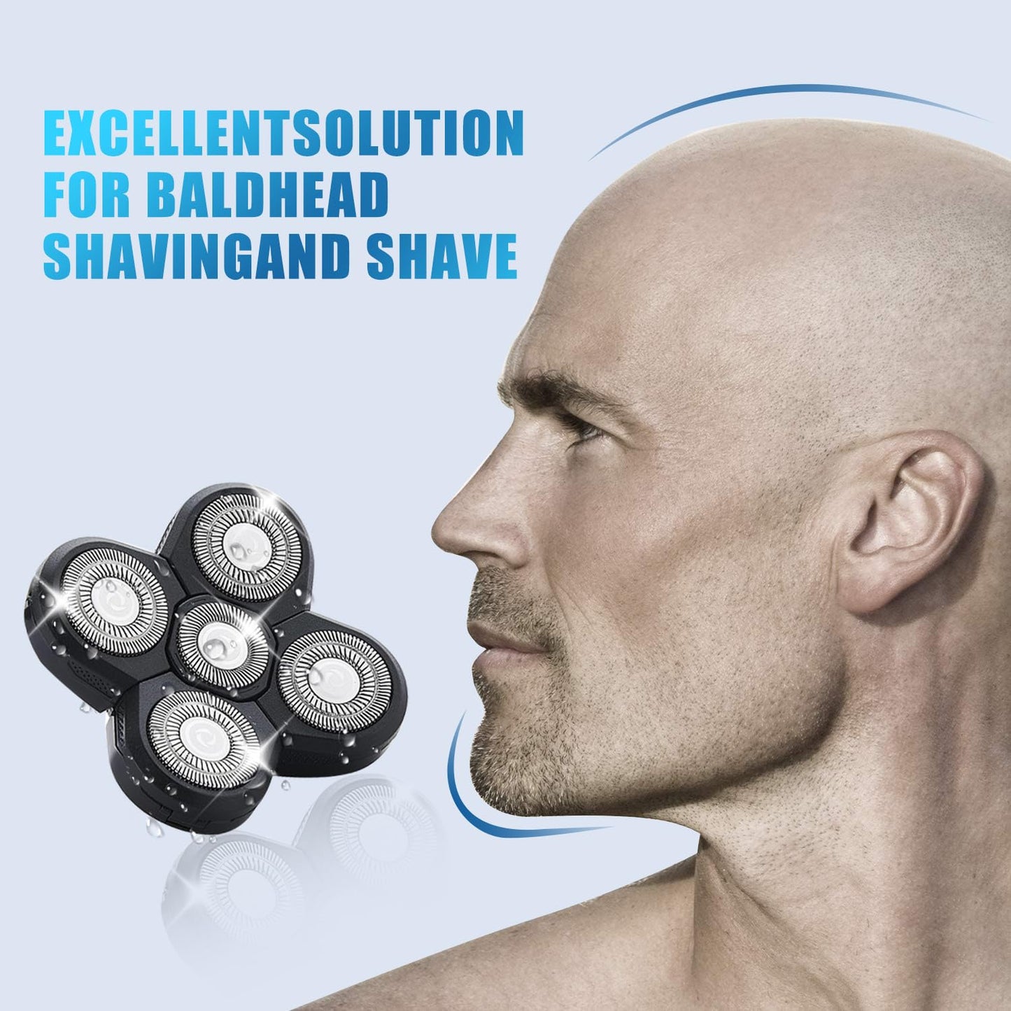 Shaver Replacement Blades - 4 Pack Compatible with Freedom Head Shaver | Electric Razor Head for Face & Head