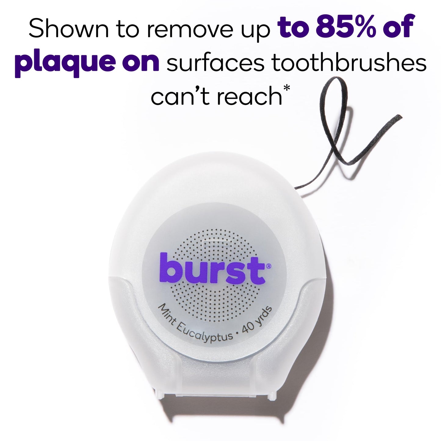 Burst Expanding Dental Floss (Mint Eucalyptus/80 Yards) | Stain Absorbing