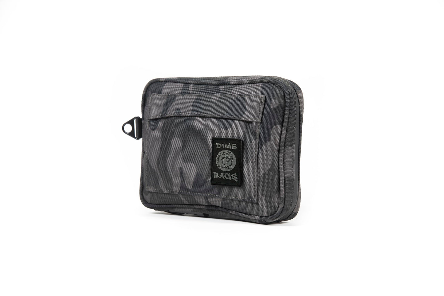 DIME BAGS Smell-proof Boss with Lock Padded Pouch with Activated Carbon Technology | 3-Digit Combo Lock | Low-Profile, Sleek Design (8 Inch, Camo)