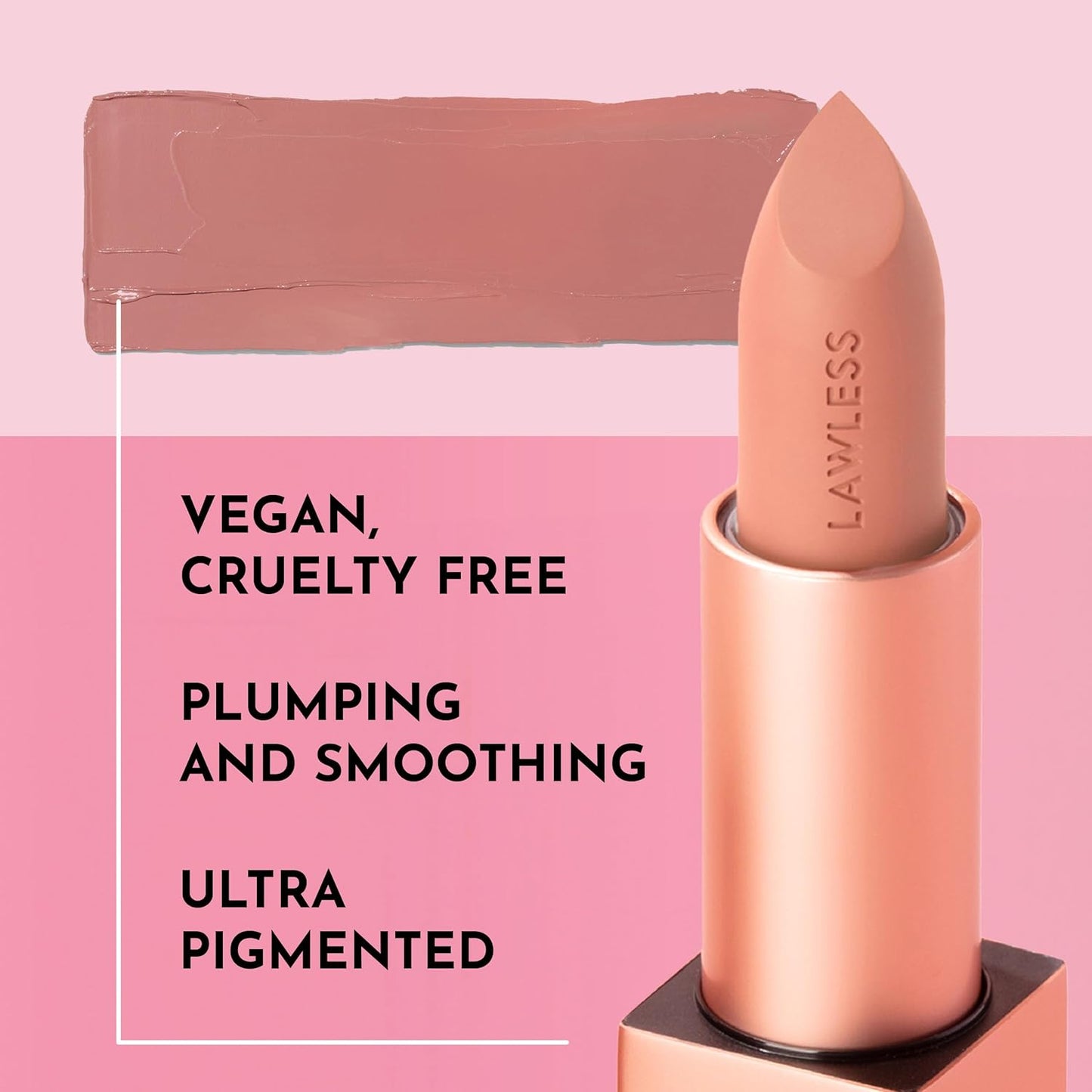 Forget the Filler Lip-Plumping Satin Cream Lipstick - Fawn | 0.1 Ounce, Smooths Lines & Enhances Lips