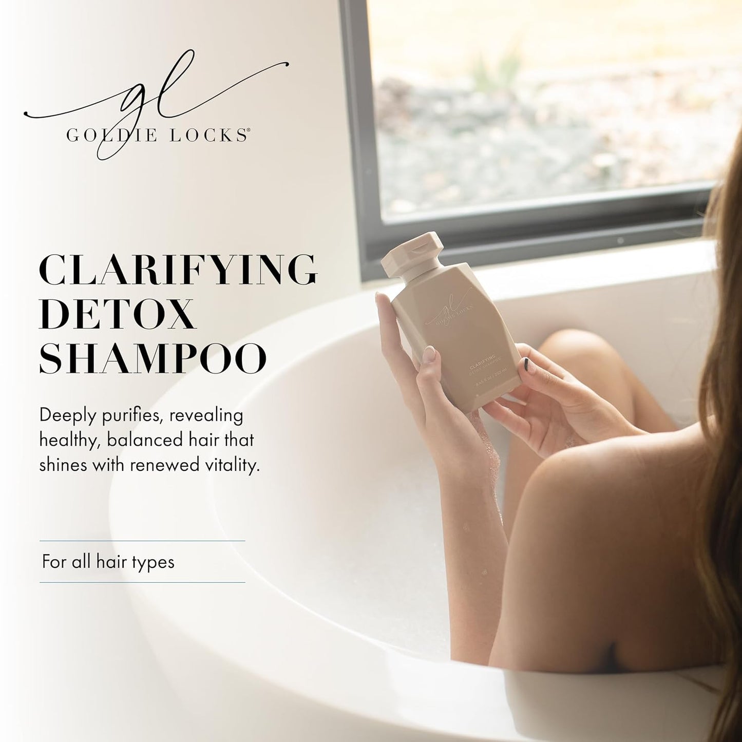 Goldie Locks Clarifying Shampoo - Sulfate-Free Deep Cleansing Detox for Hair & Scalp | 8.45 fl oz