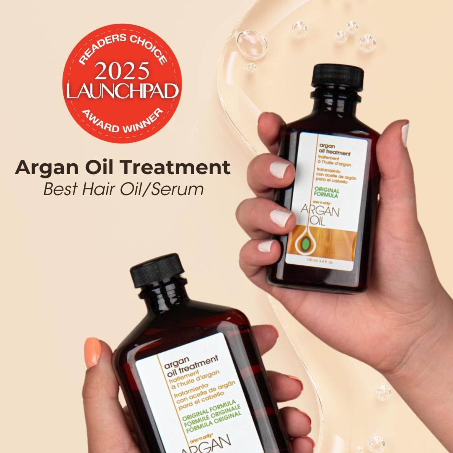 One n Only Argan Oil Hair Treatment - Lightweight & Hydrating Hair Oil for Natural, Wigs & Extensions - Shine Enhancing, Heat Protectant & Frizz Control (3.4 oz)